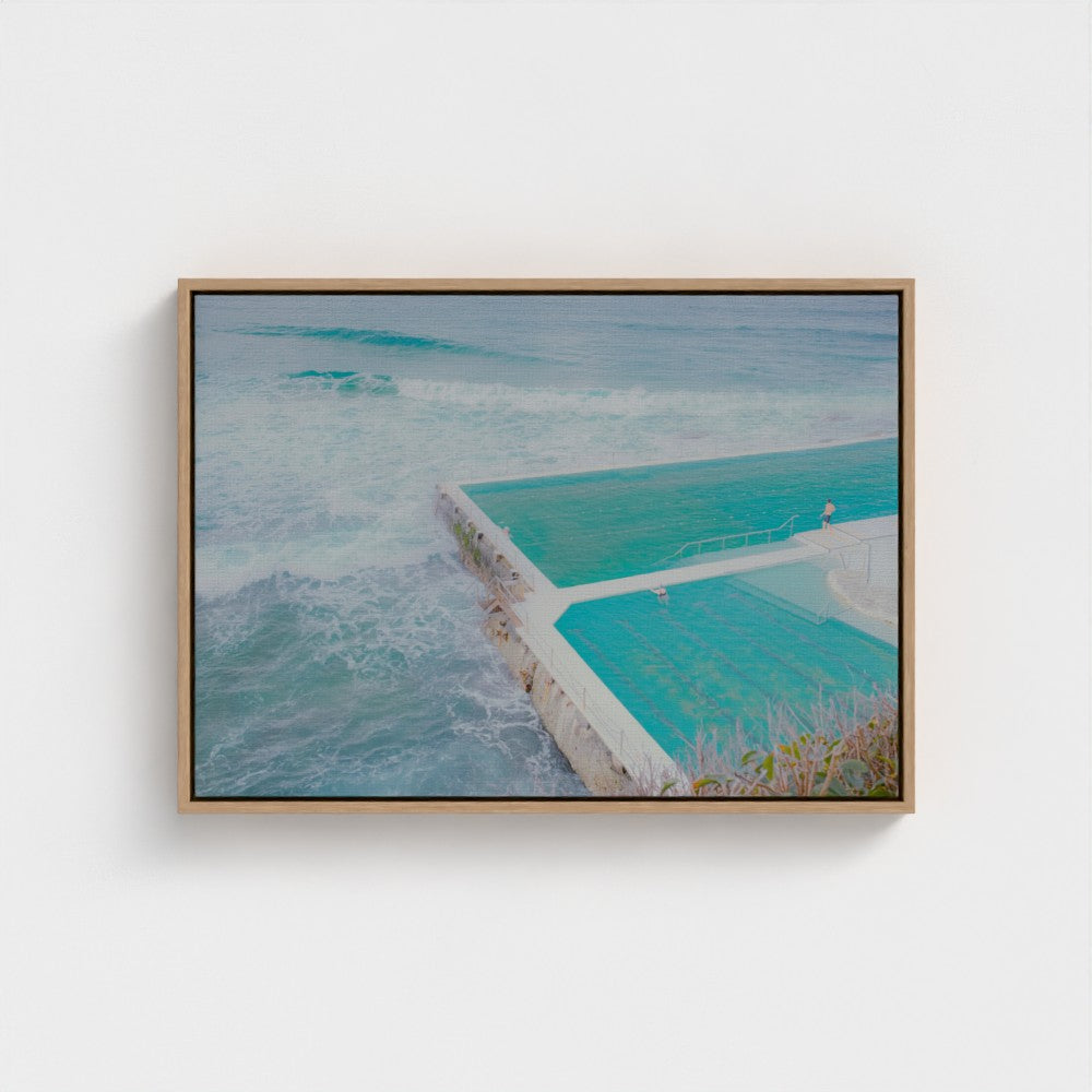 Floating Framed Canvas - Bondi Icebergs Ocean Pool, Bondi Beach NSW