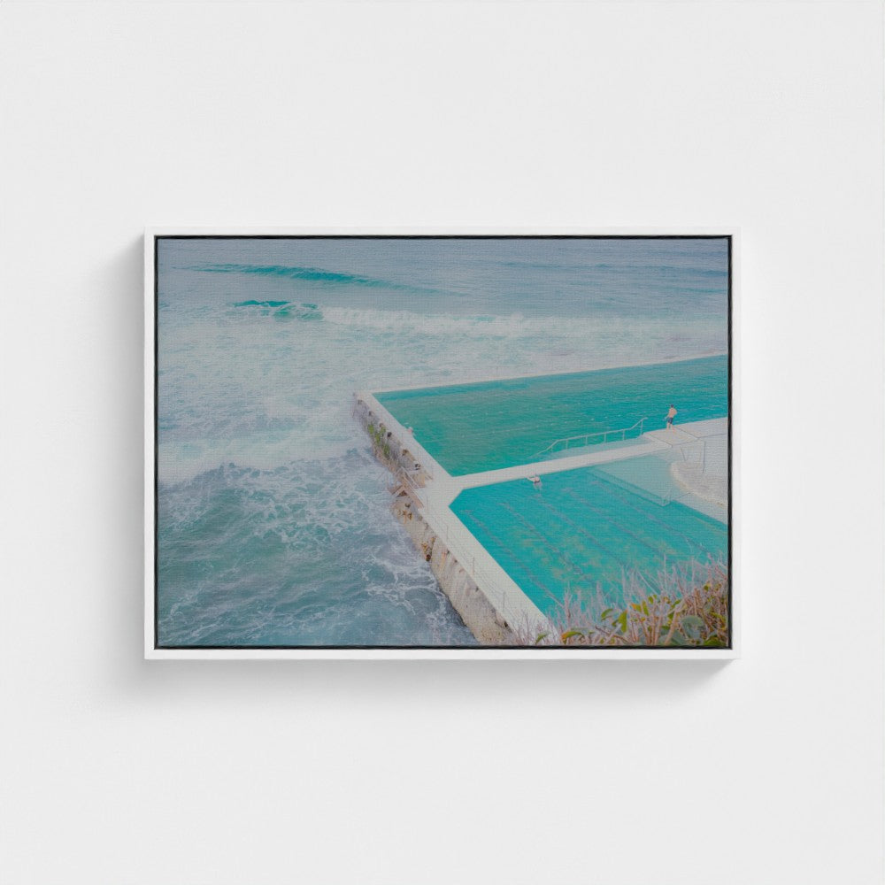 Floating Framed Canvas - Bondi Icebergs Ocean Pool, Bondi Beach NSW