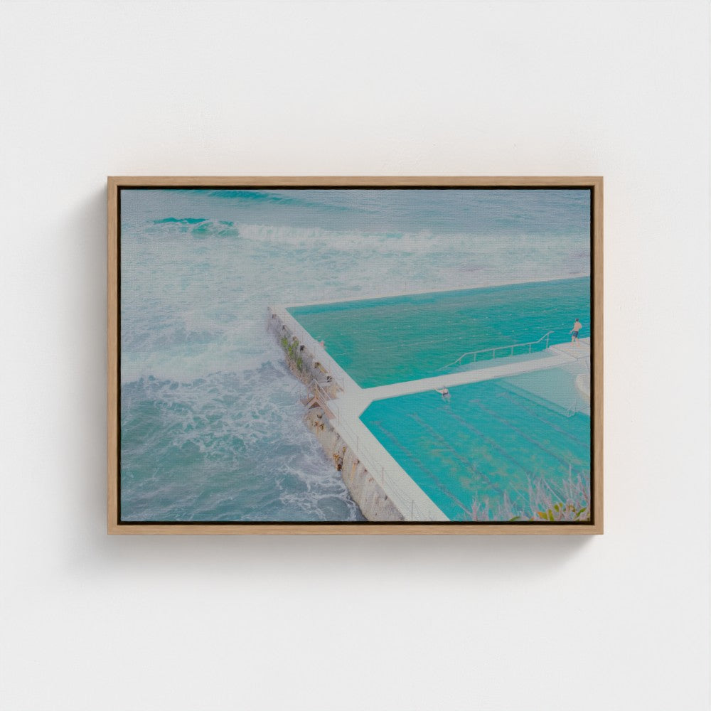 Floating Framed Canvas - Bondi Icebergs Ocean Pool, Bondi Beach NSW