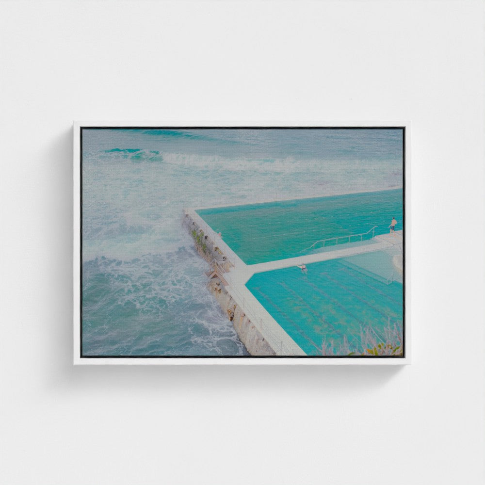 Floating Framed Canvas - Bondi Icebergs Ocean Pool, Bondi Beach NSW