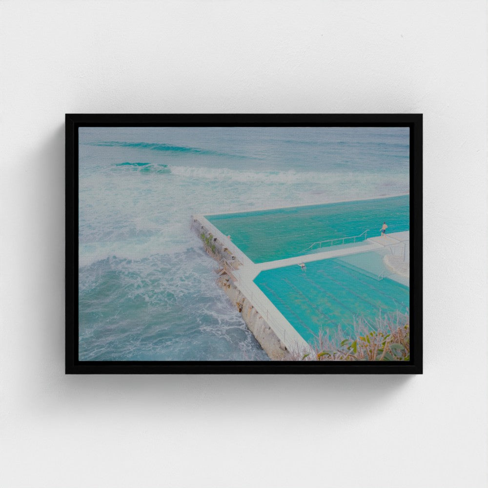 Floating Framed Canvas - Bondi Icebergs Ocean Pool, Bondi Beach NSW