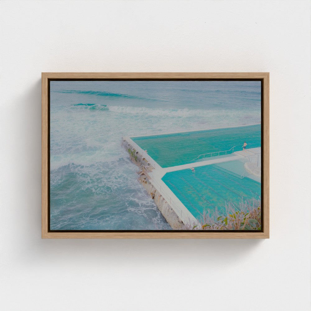 Floating Framed Canvas - Bondi Icebergs Ocean Pool, Bondi Beach NSW