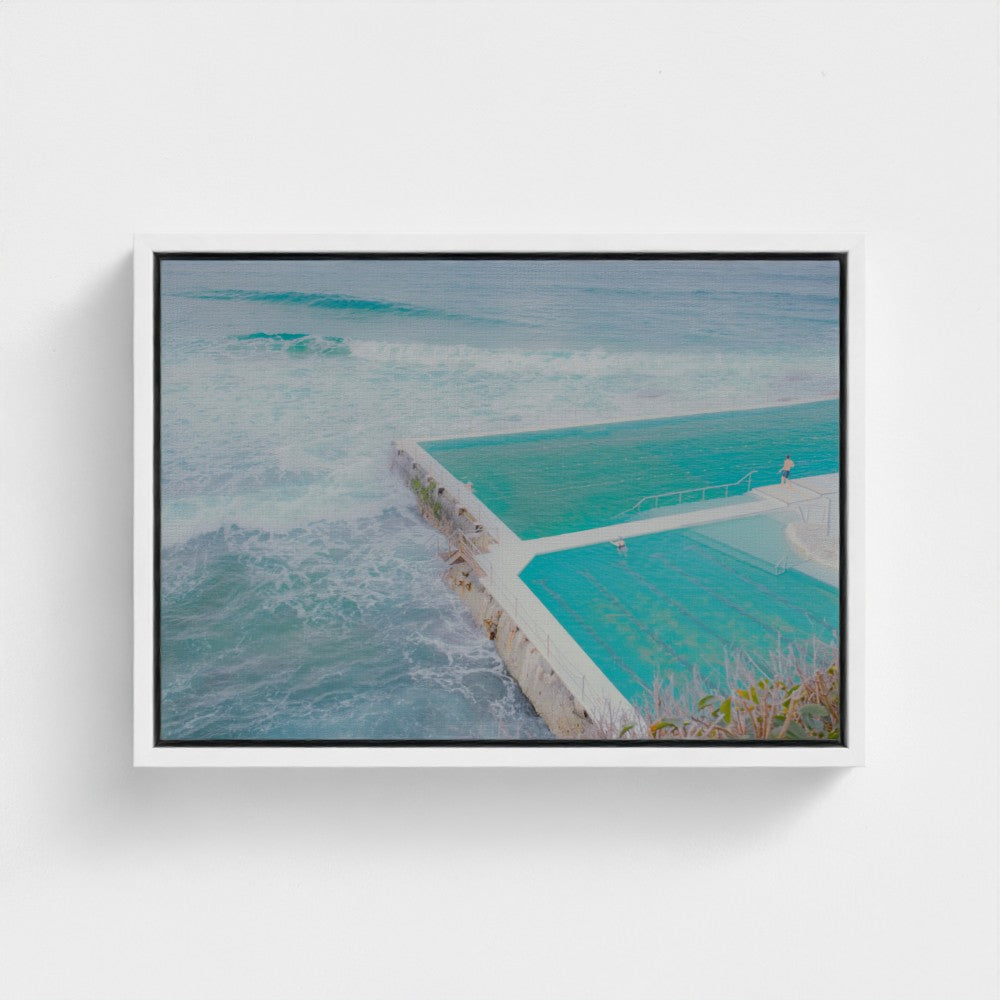 Floating Framed Canvas - Bondi Icebergs Ocean Pool, Bondi Beach NSW