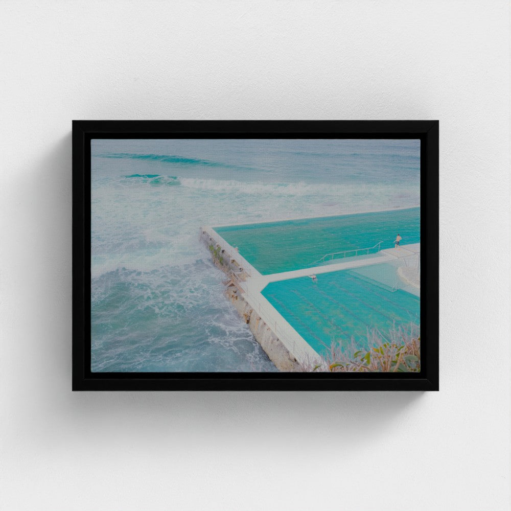 Floating Framed Canvas - Bondi Icebergs Ocean Pool, Bondi Beach NSW