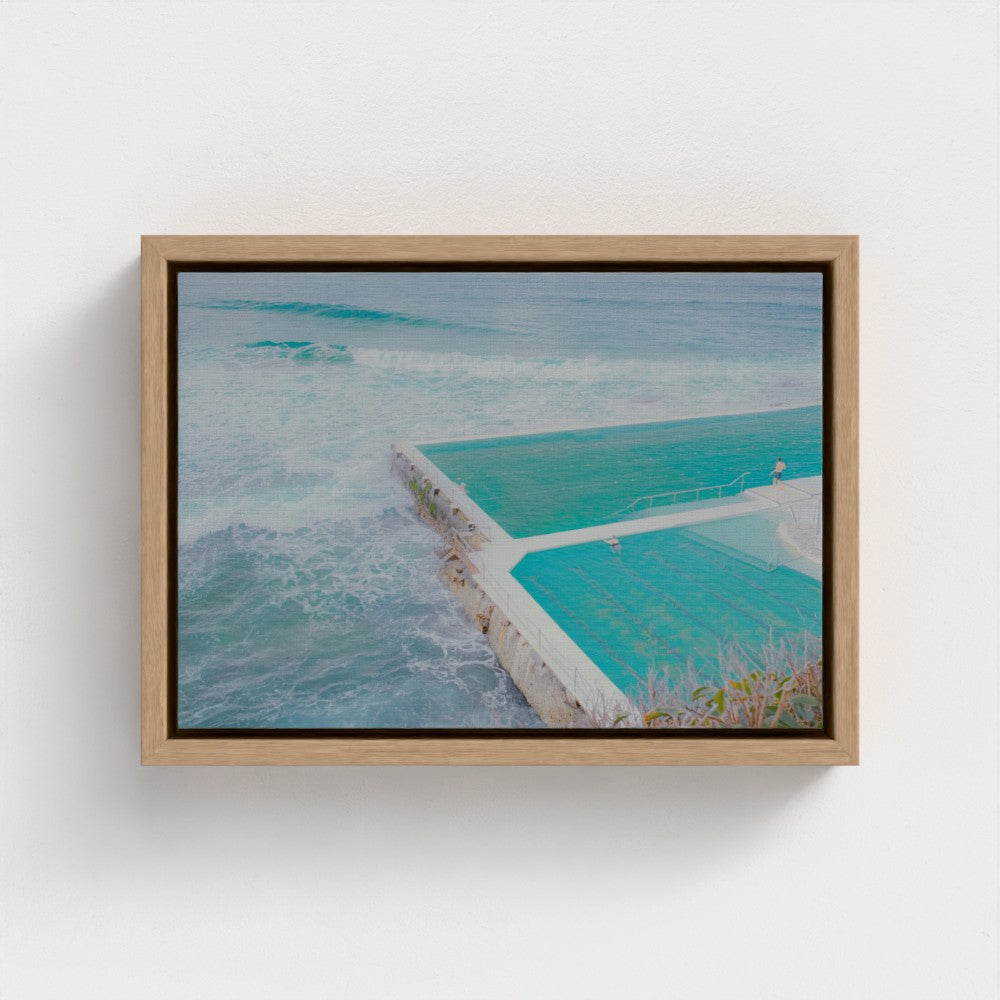 Floating Framed Canvas - Bondi Icebergs Ocean Pool, Bondi Beach NSW