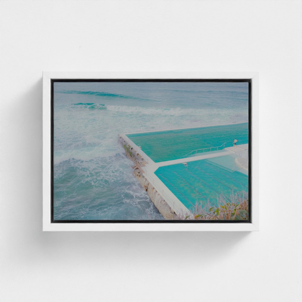 Floating Framed Canvas - Bondi Icebergs Ocean Pool, Bondi Beach NSW